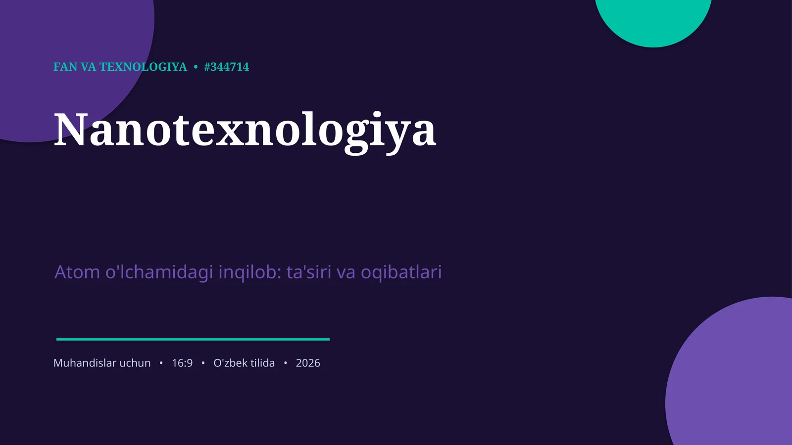 Nanotexnologiya