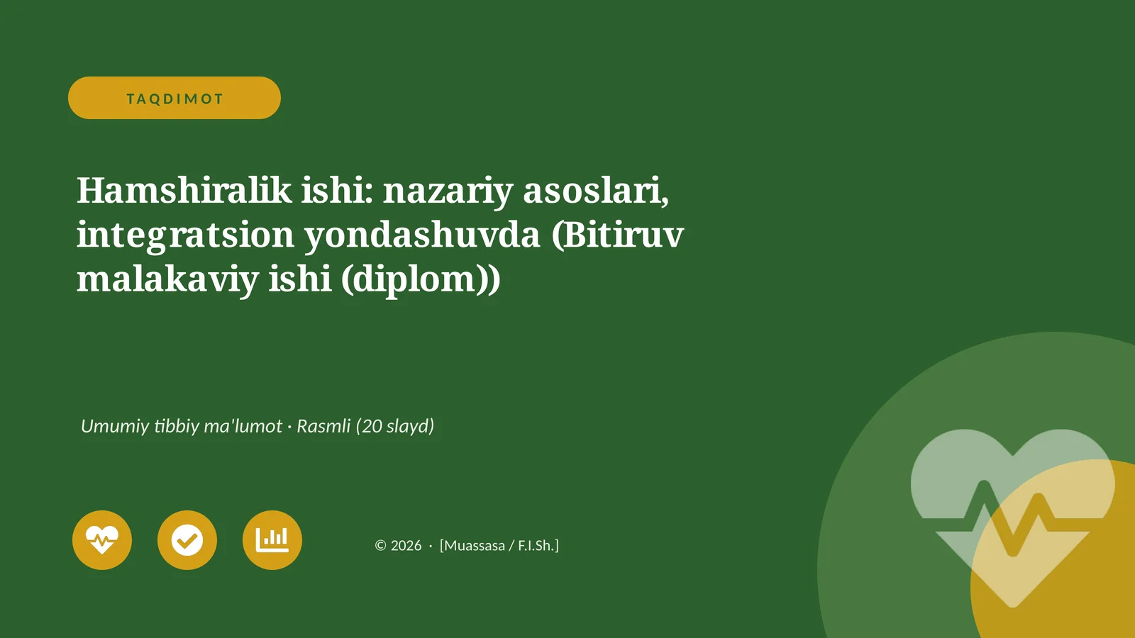 Hamshiralik ishi: nazariy asoslari, integratsion yondashuvda (Bitiruv malakaviy ishi (diplom))