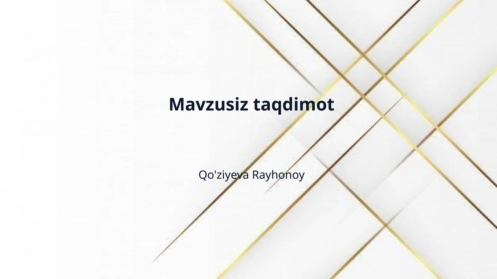 Mavzusiz taqdimot