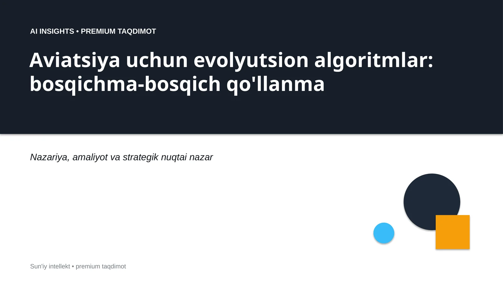 Evolyutsion algoritmlar aviatsiya bo'yicha