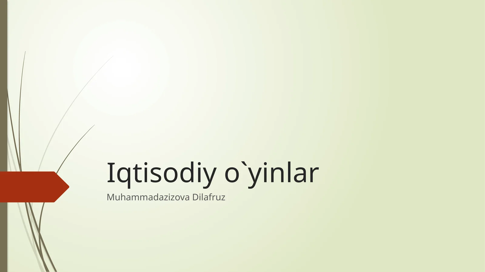 Iqtisodiyo`yinlar