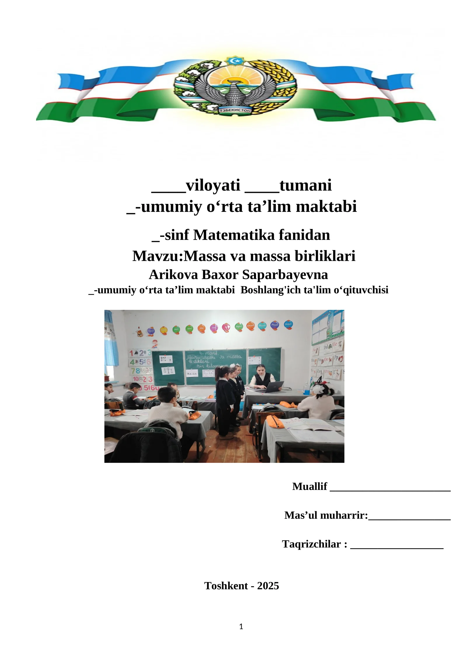 Massa va massa birliklari