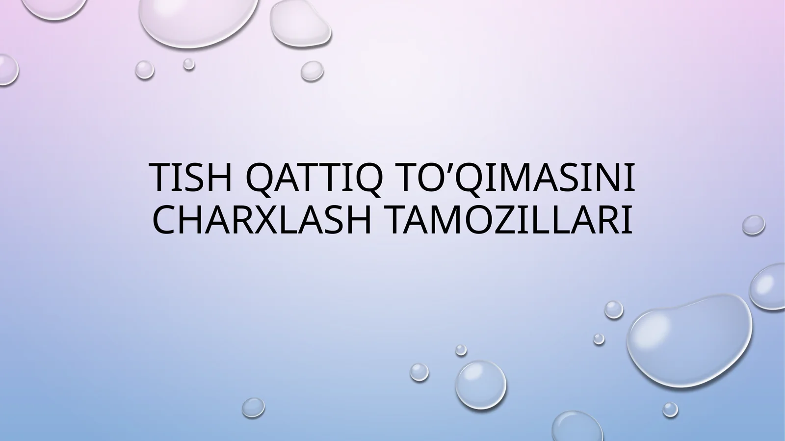 Tishqattiq to’qima sinicharxlash tamozi llari