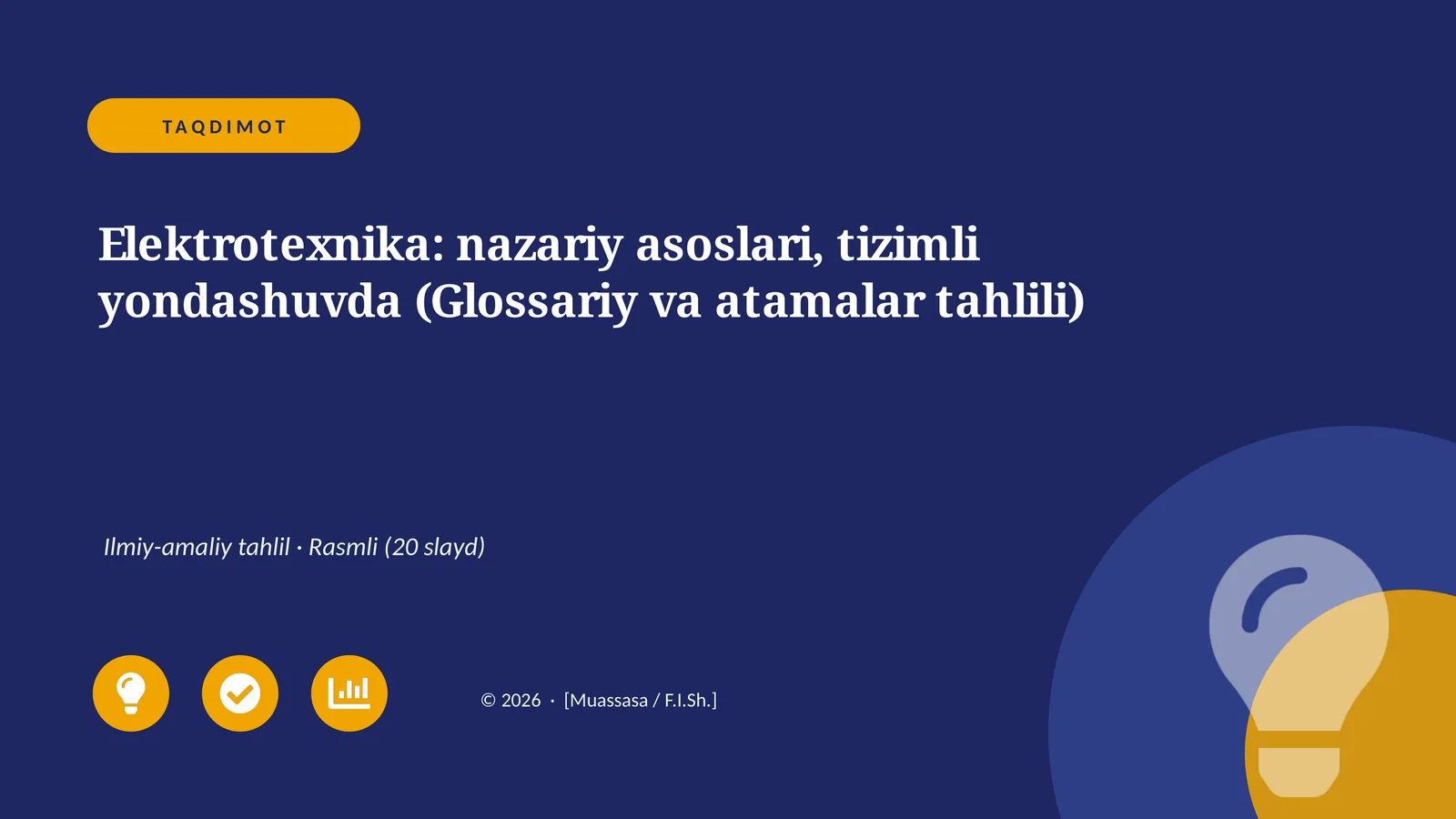 Elektrotexnika: nazariy asoslari, tizimli yondashuvda (Glossariy va atamalar tahlili)