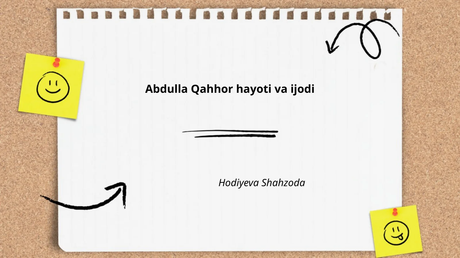 Abdulla Qahhor hayoti va ijodi