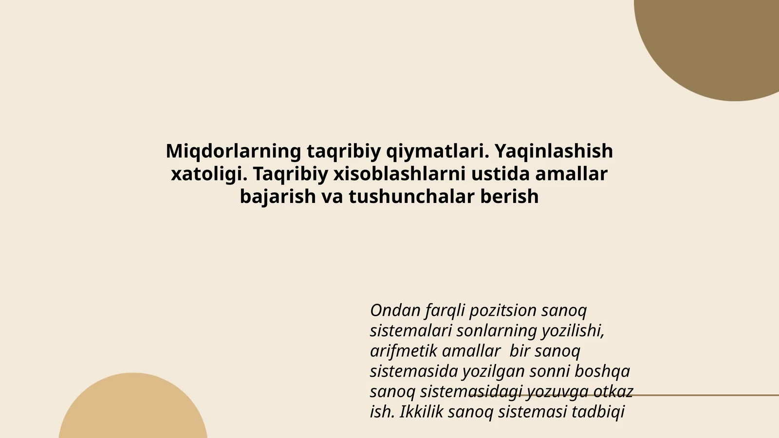 Ikkilik sanoq sistemasi tadbiqi