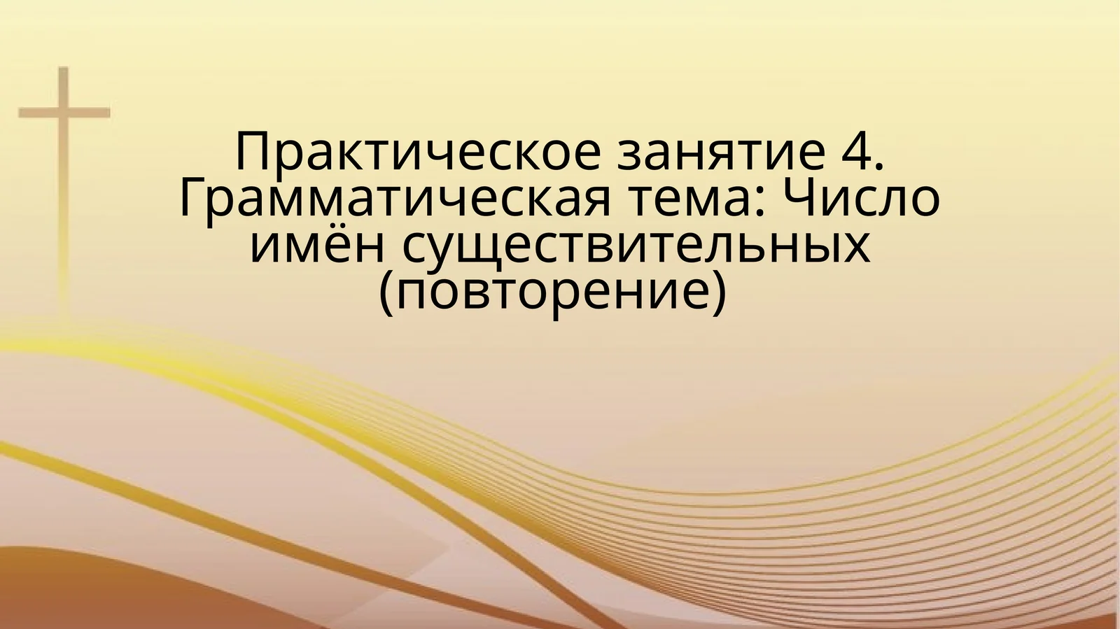 Практическое занятие 4.Грамматическая тема: Число имён существительных (повторение)
