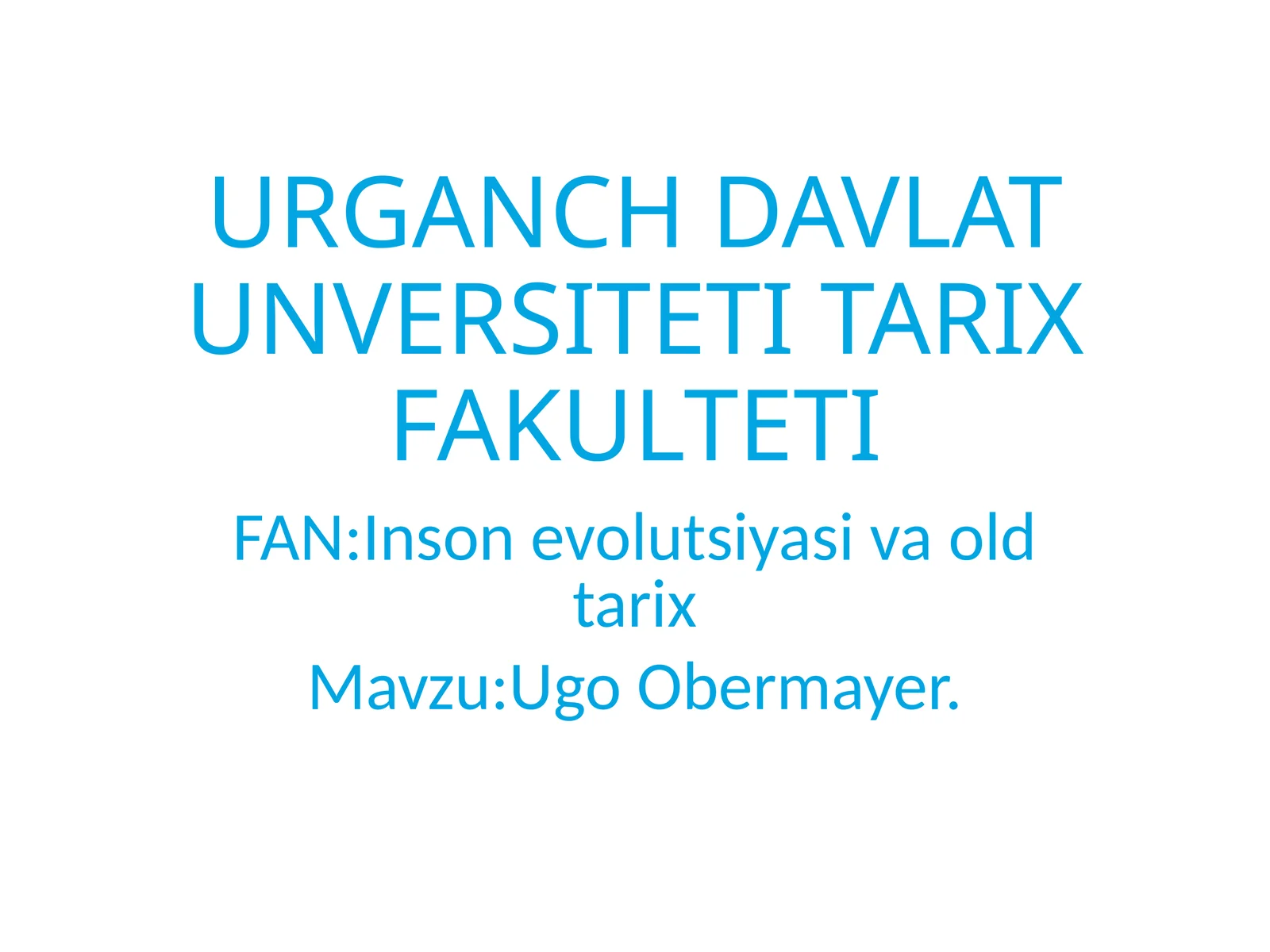 Ugo Obermayer