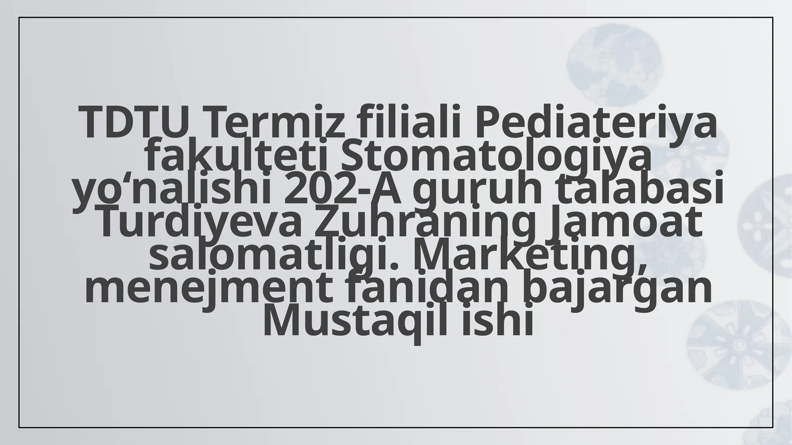 Mehnat resurslarini shakllantirish va rivojlantirish.Boshqaruv psixologiyasining predmeti va vazifalari.Strategik rejalashtirish. Tashqi muhit tahlili.O‘sish strategiyasi, qisqartirish.O‘zbekiston Respublikasi sog‘liqni saqlash tizimini rivojlantirish strategiyasi: sog‘liqni saqlash sohasidagi islohatlar