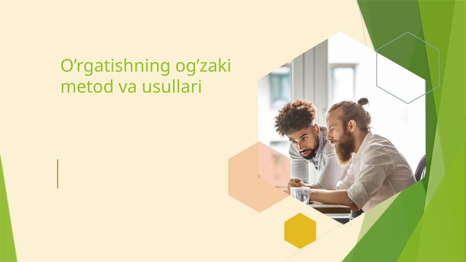 O’rgatishning og’zaki metodi va usullari