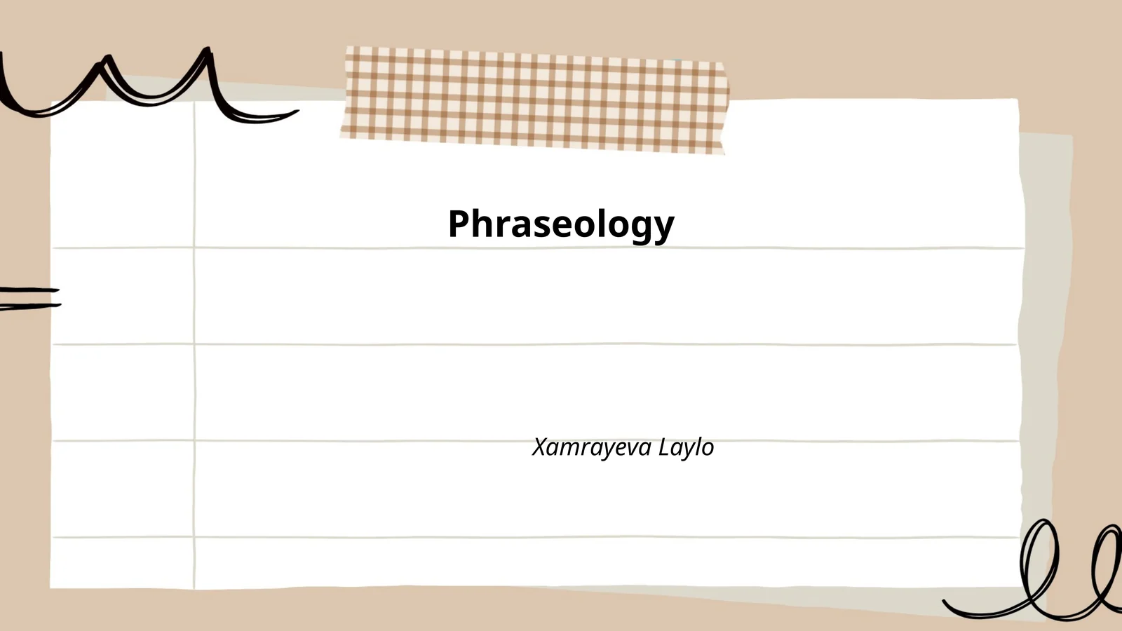 Phraseology