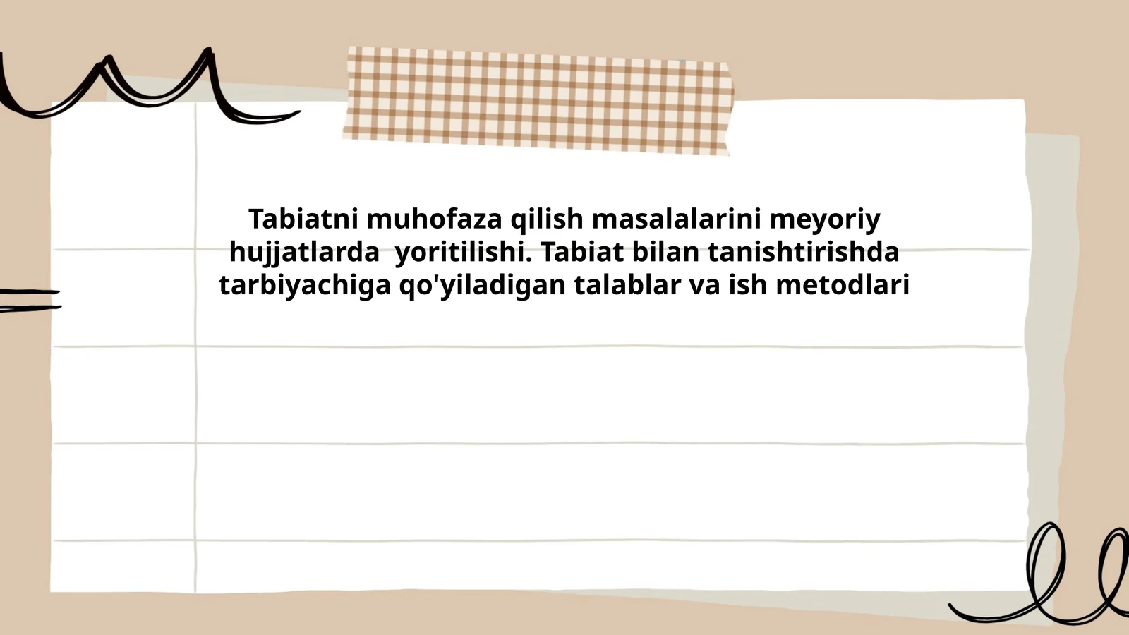 Tabiatni muhofaza qilish masalalari