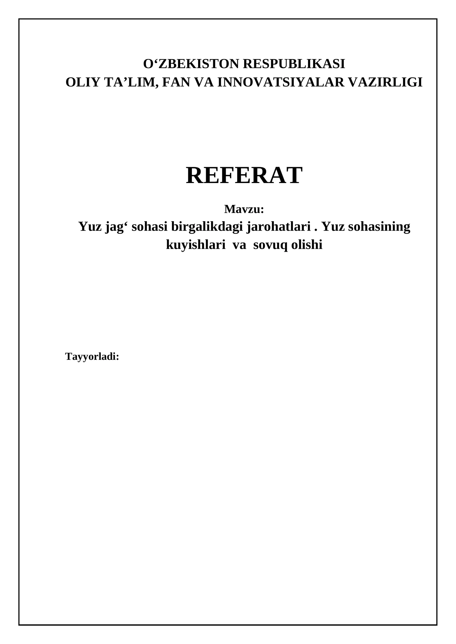 Maksillofasial soha jarohatlari
