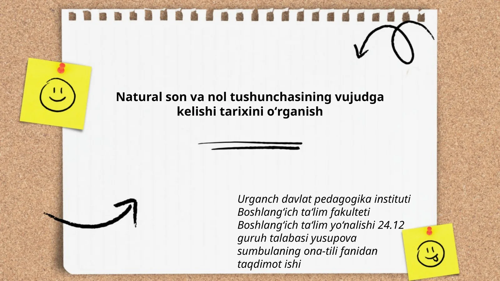 Natural son va nol tushunchasining vujudga kelishi tarixini oʻrganish