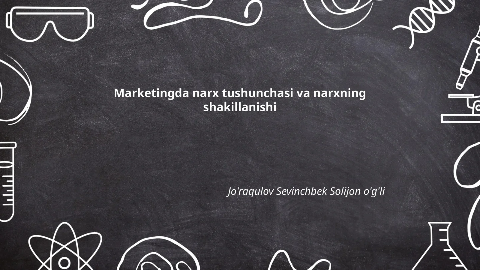 Marketingda narx tushunchasi va narxning shakillanishi