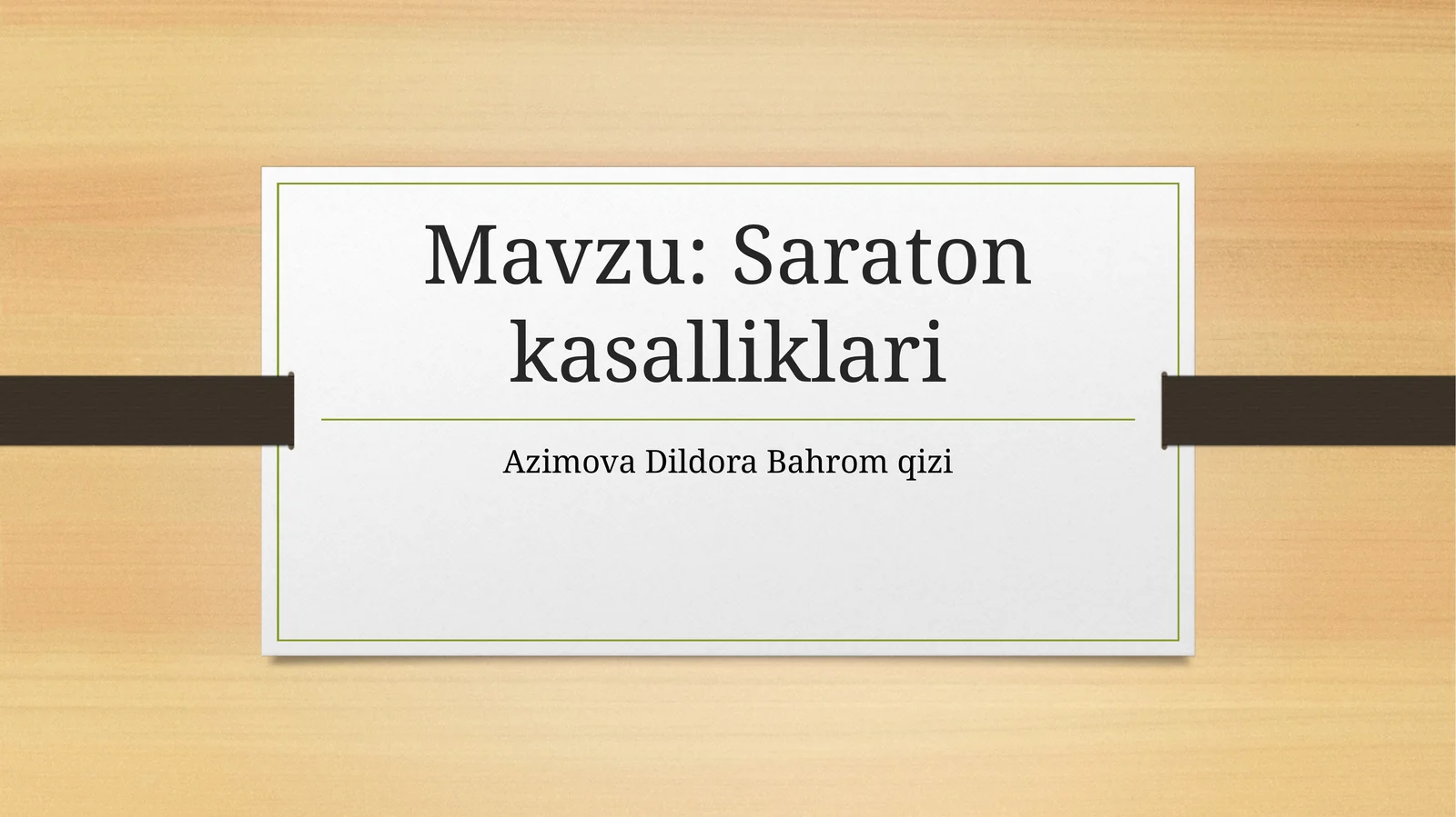 Saratón kasalliklari
