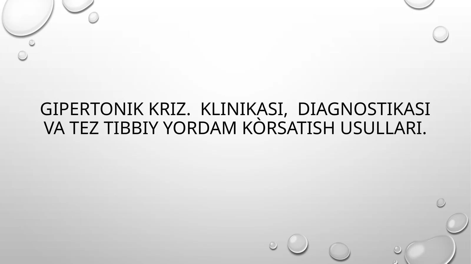 GIPERTONIK KRIZ.