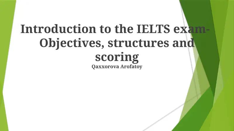 Tanlovga tayyorgarlik kursi: TOEFL, IELTS, SAT