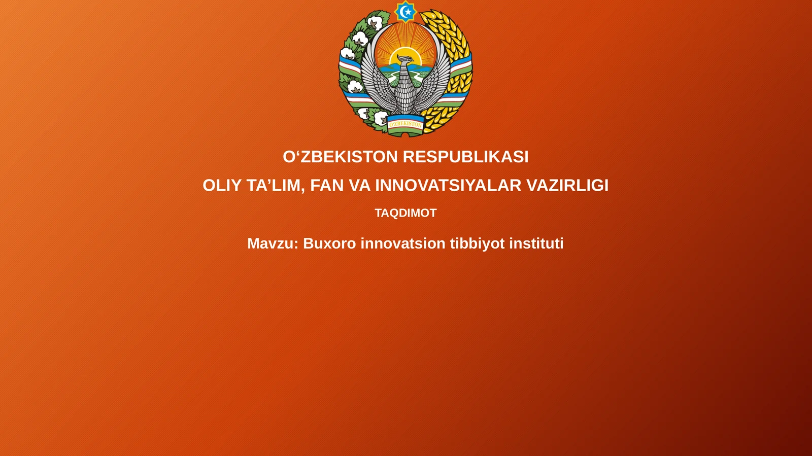 Buxoroinnovatsiontibbiyotinstituti