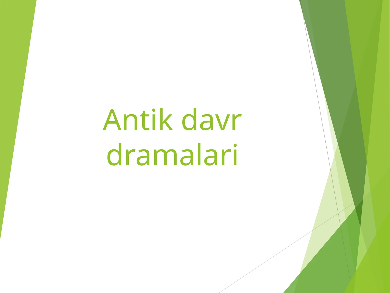 Antik davr dramalari