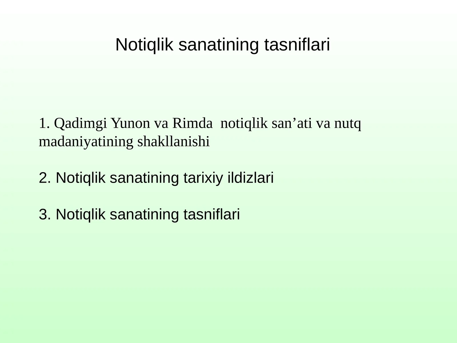 Notiqliksanatiningtasniflari