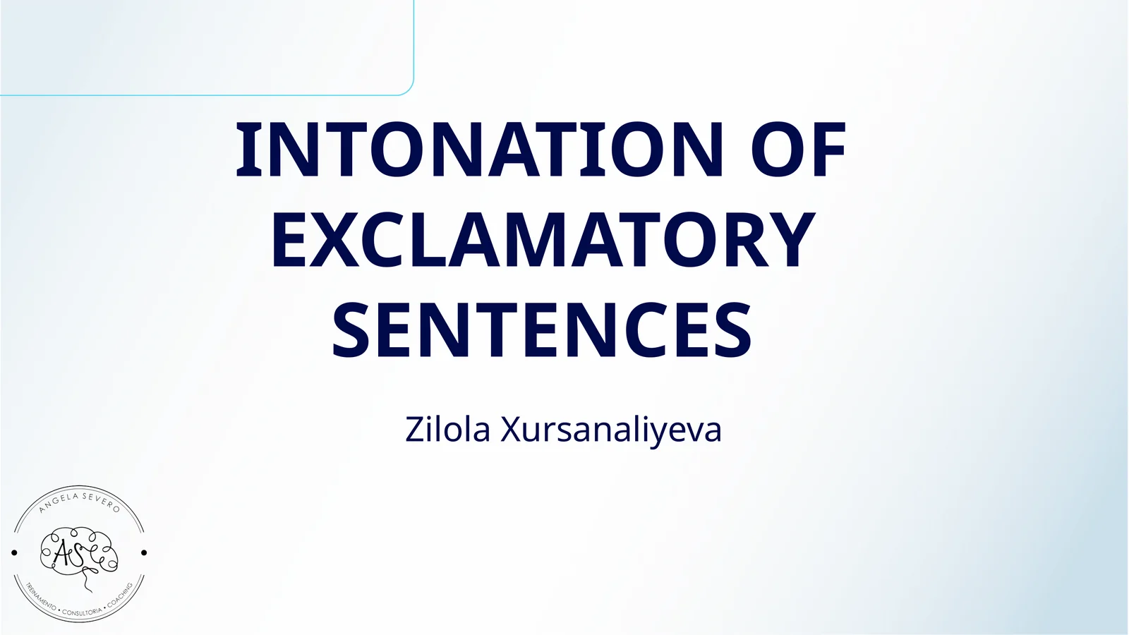 INTONATION OF EXCLAMATORY SENTENCES