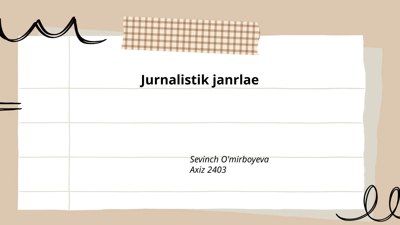 Jurnalistik janrlae