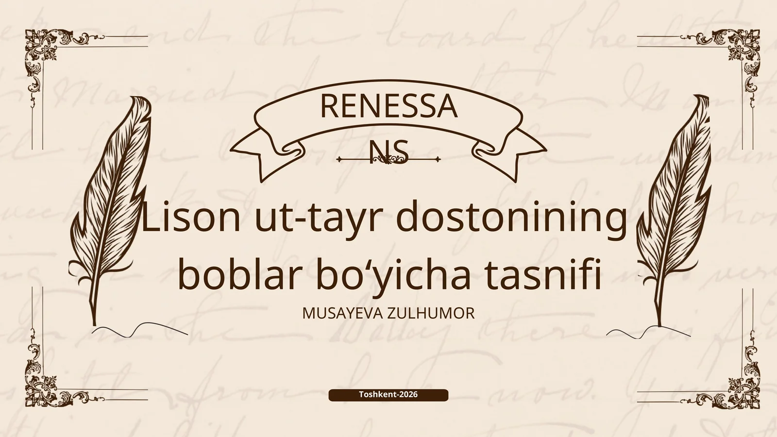 Lison ut-tayr dostonining boblar boʻyicha tasnifi