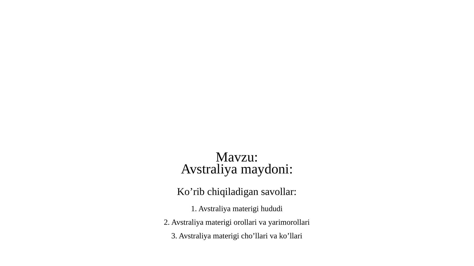 Avstraliya maydoni