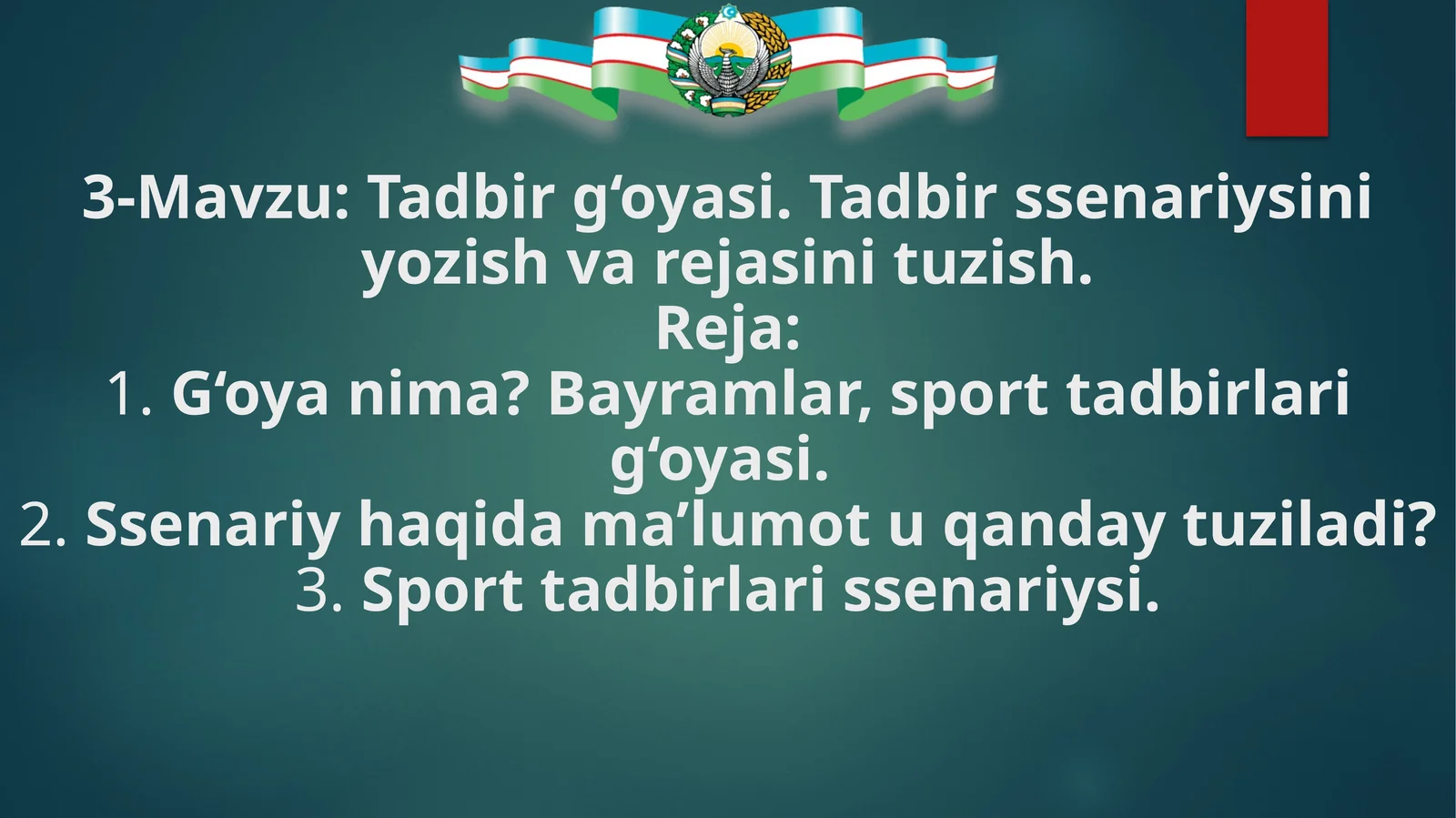 G‘oyanima? Bayramlar, sport tadbirlari g‘oyasi
