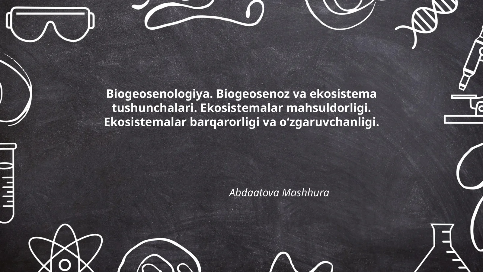 Biogeosenologiya. Biogeosenoz va ekosistema tushunchalari