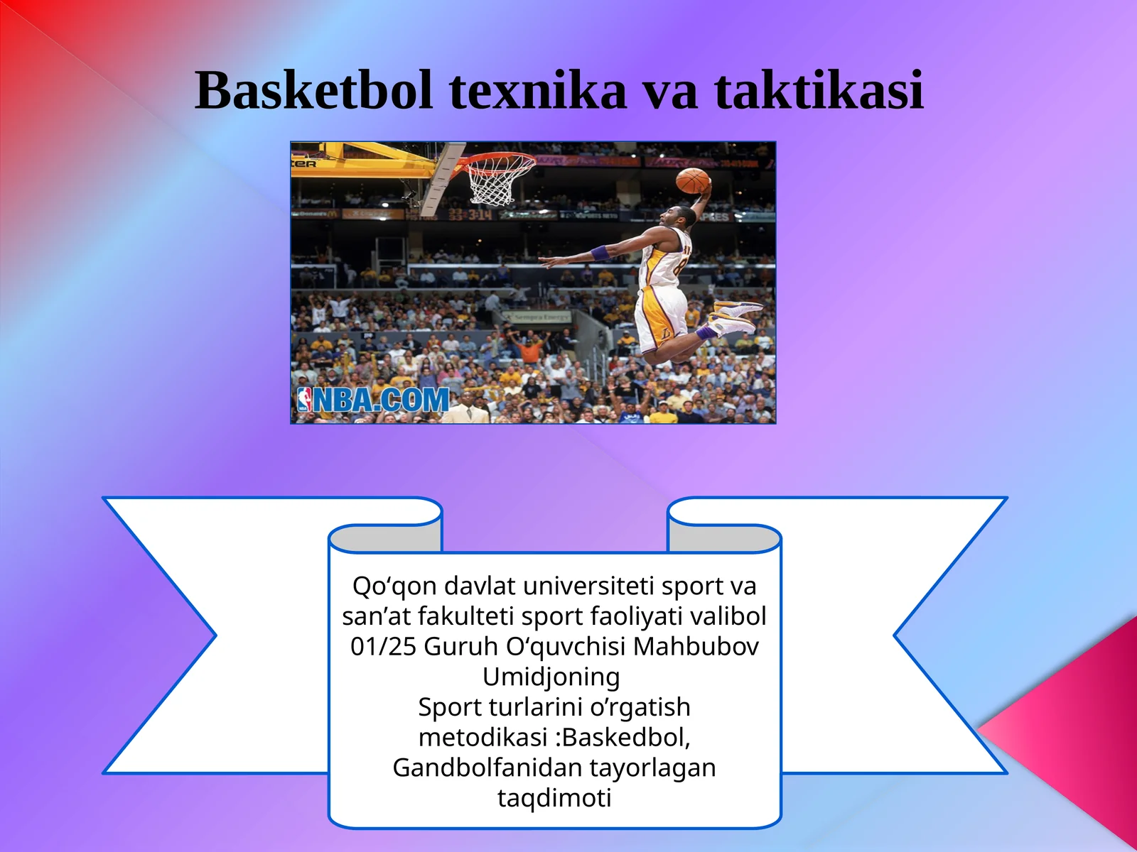 Basketbol texnikasi va taktikasi