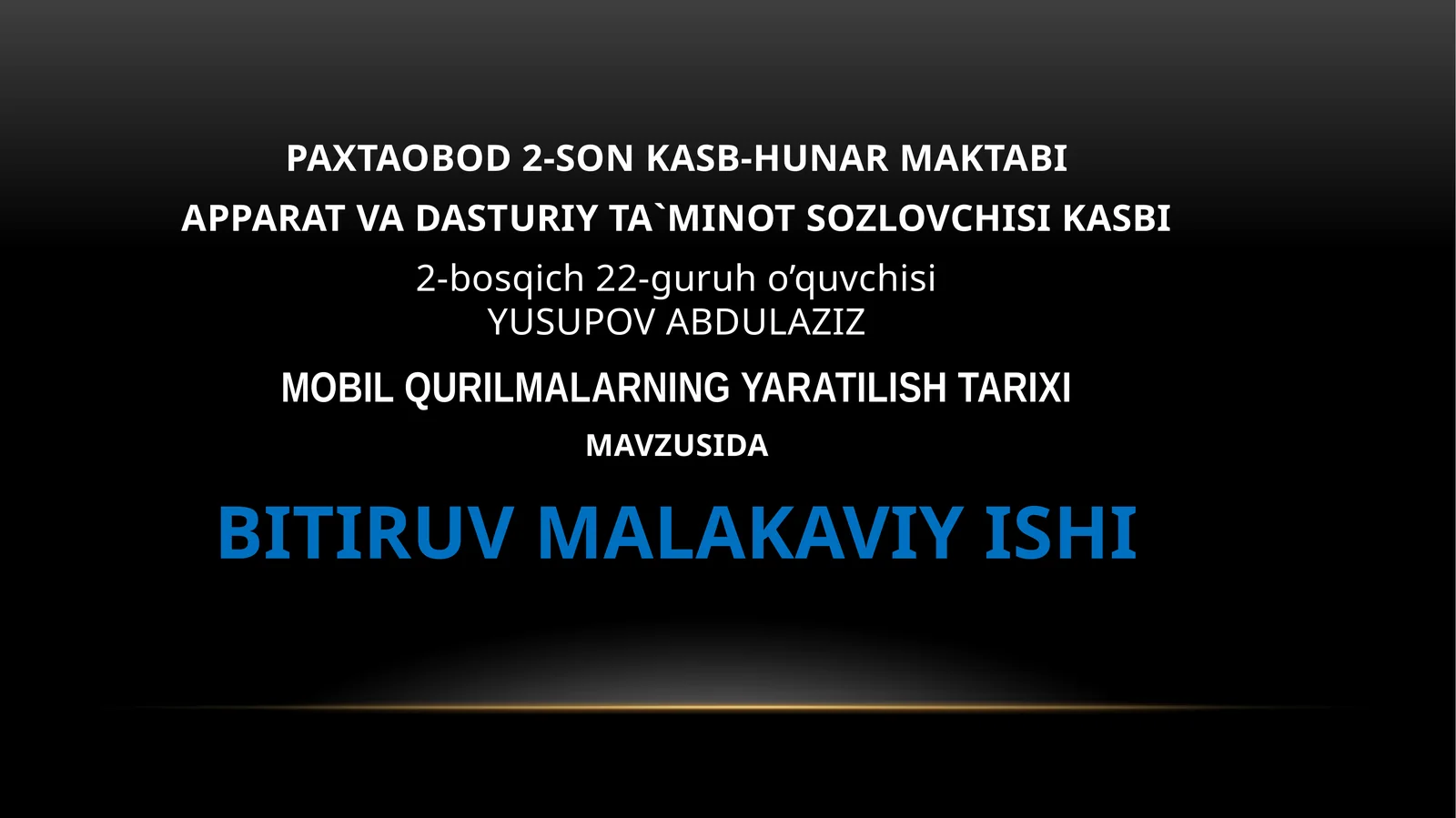 MOBIL QURILMALARNING YARATILISHTARIXI