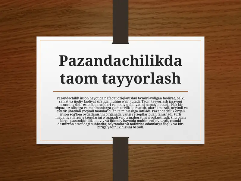 Pazandachilikdataomtayyorlash