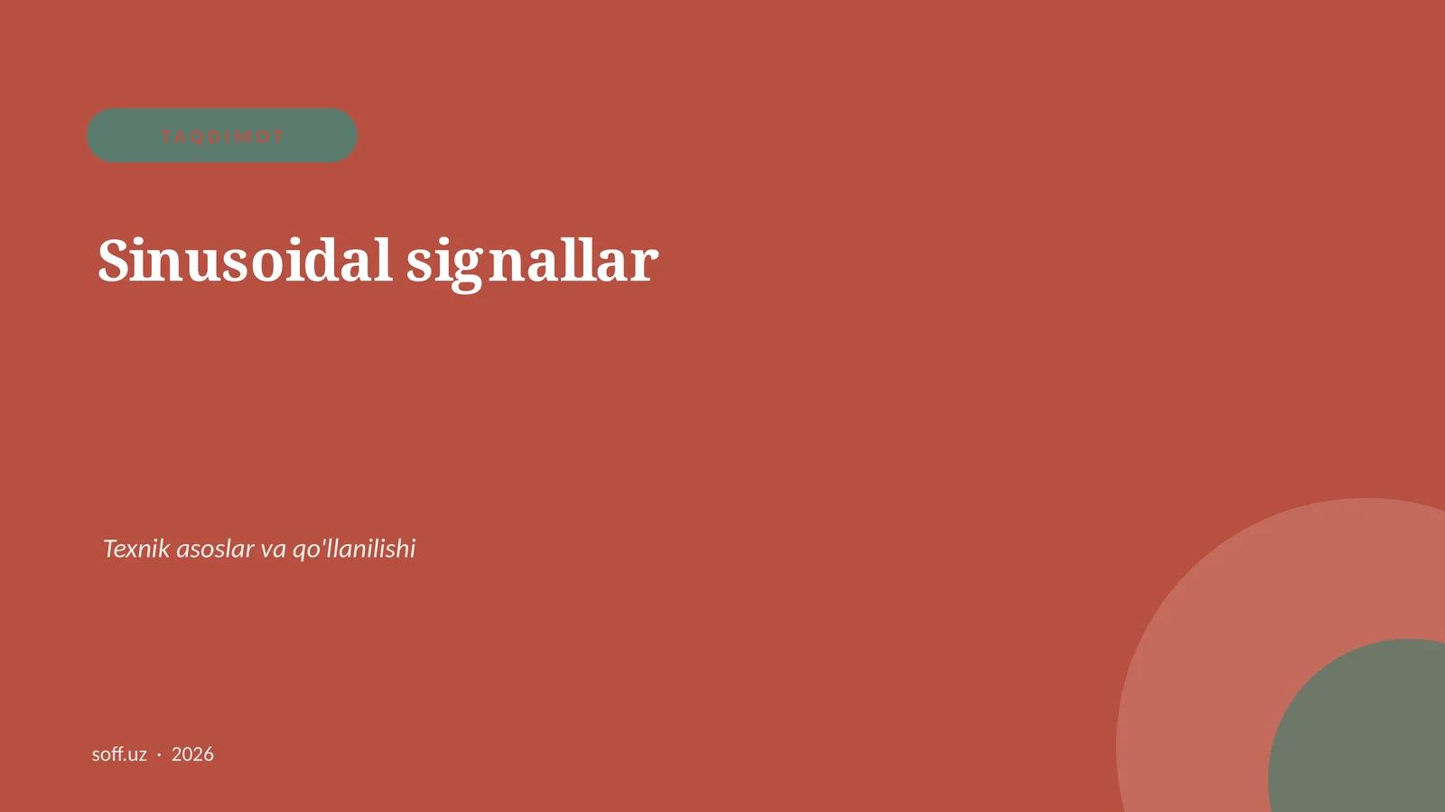 Sinusoidal signallar
