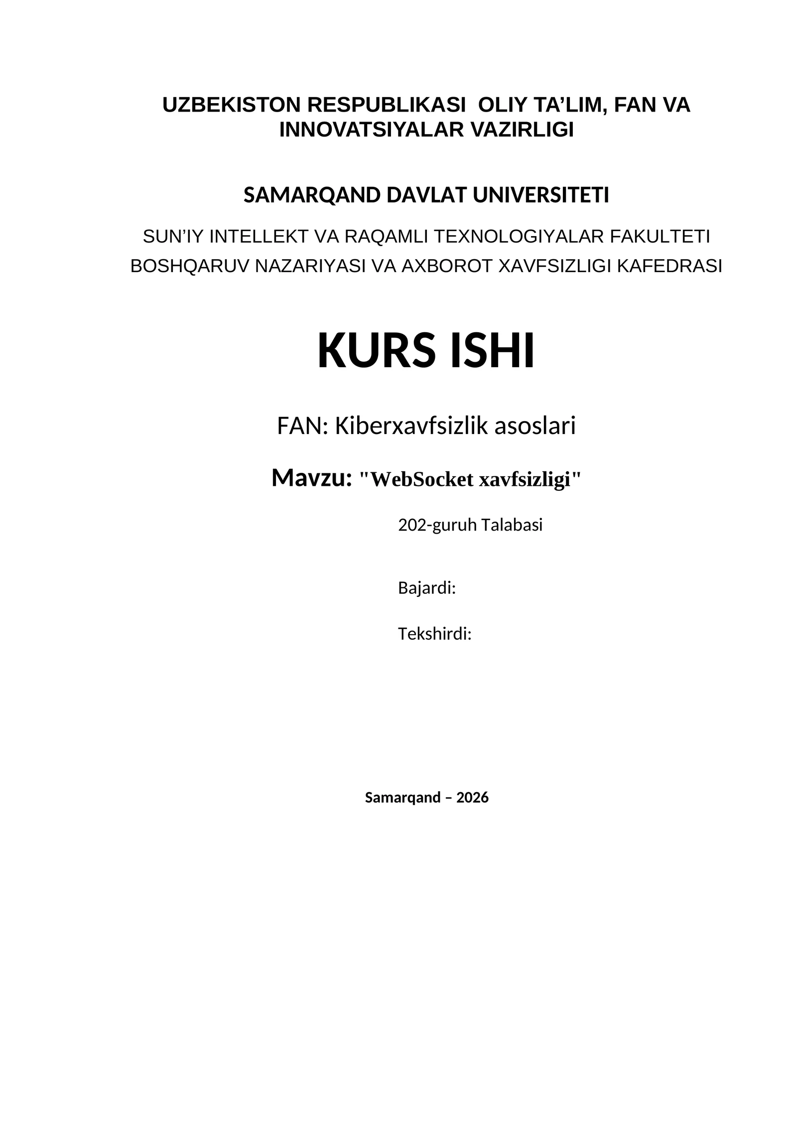 "WebSocket xavfsizligi"