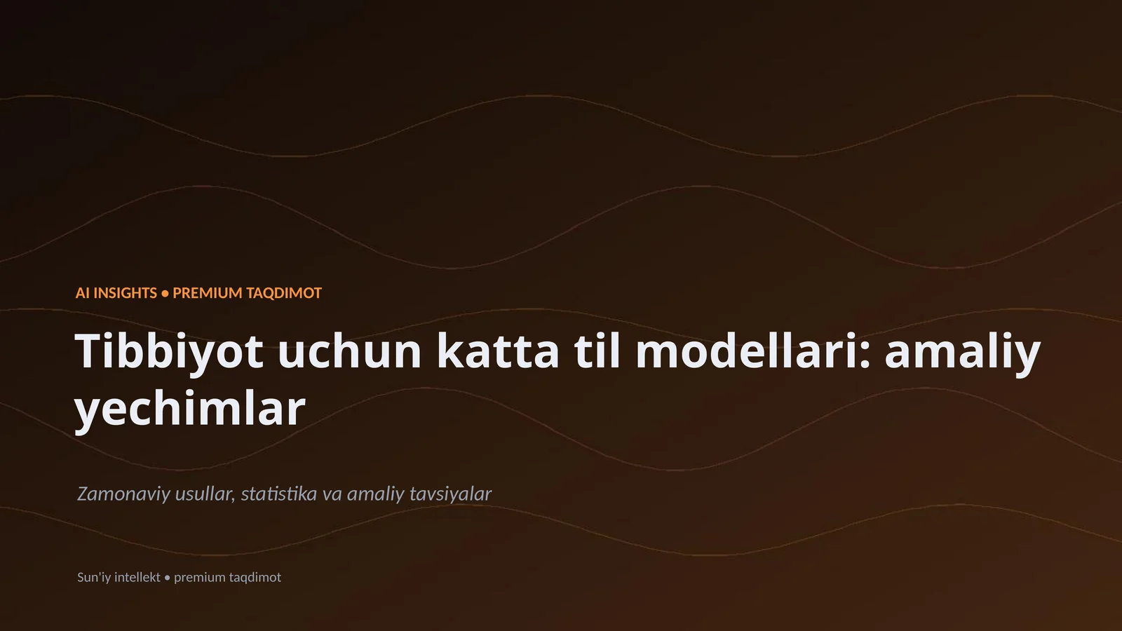 Tibbiyot uchun katta til modellari: amaliy yechimlar
