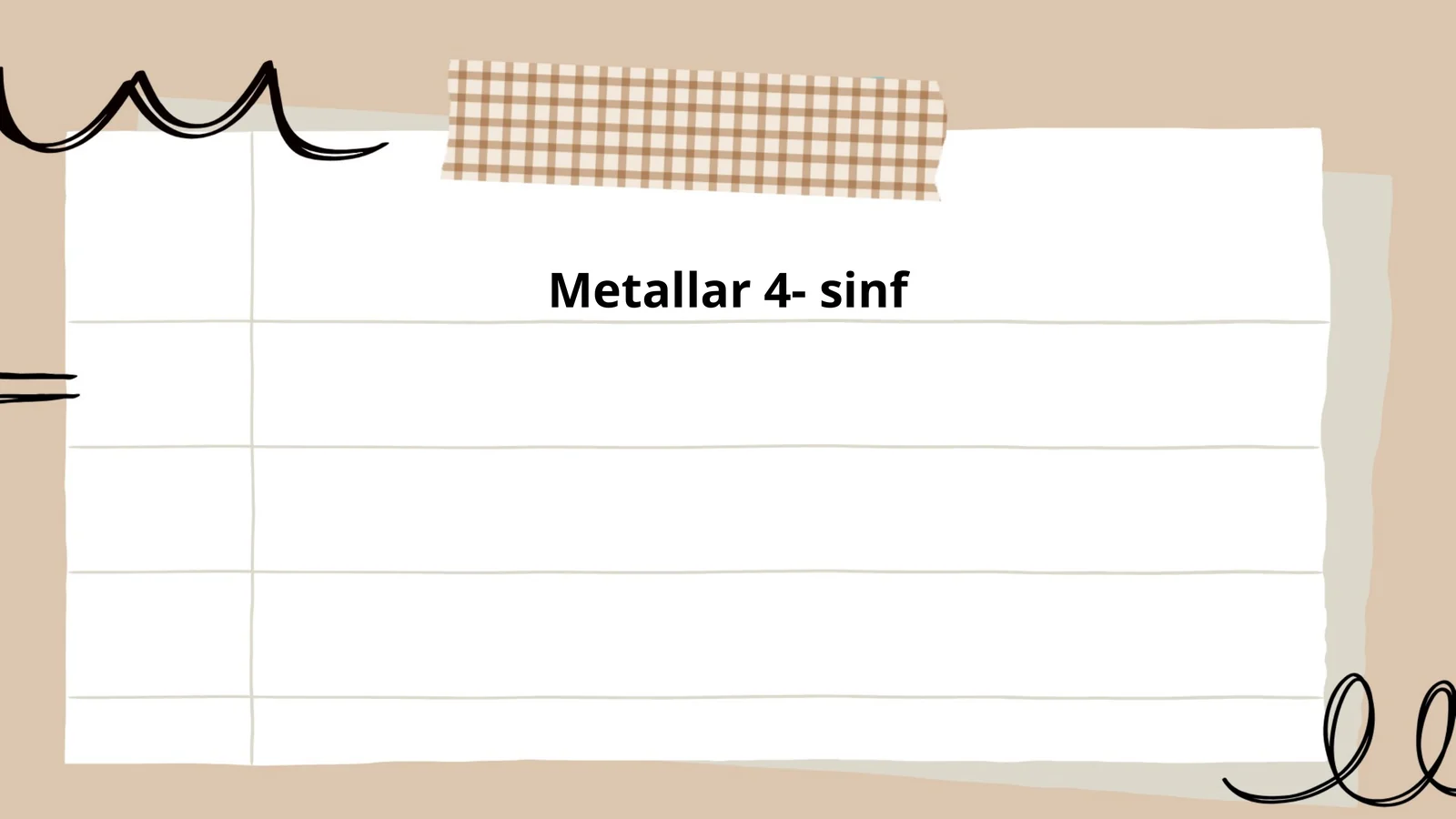 Metallar 4- sinf