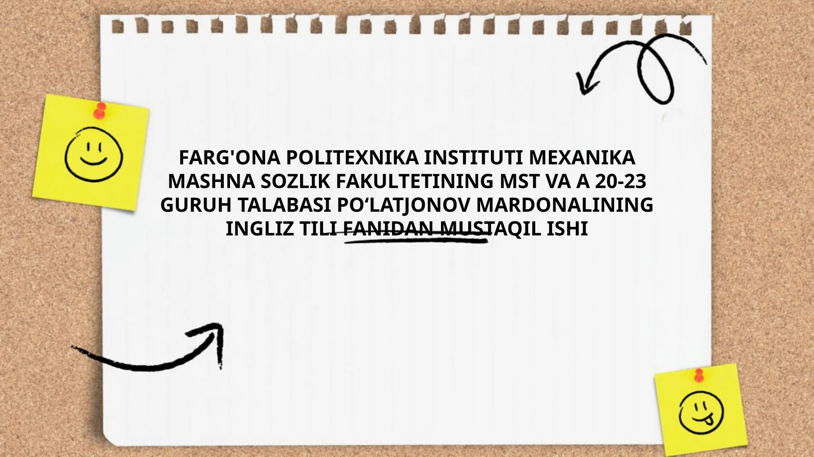 MEXANIKA MASHNA SOZLIK FAKULTETI
