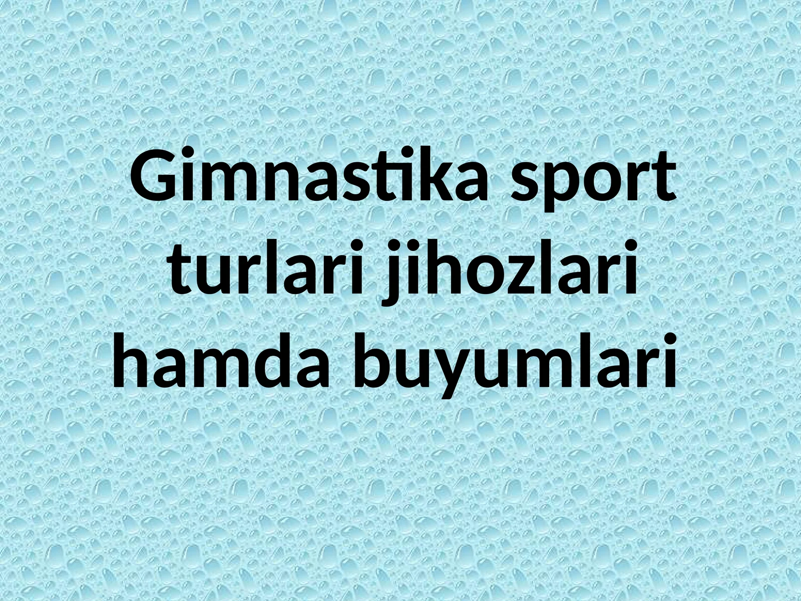 Sport gimnastika jixozlari
