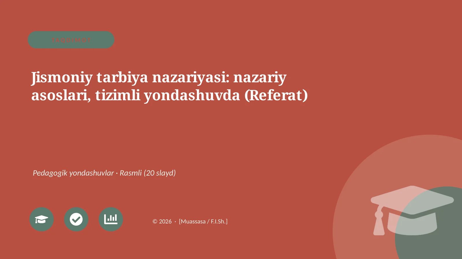 Jismoniy tarbiya nazariyasi: nazariy asoslari, tizimli yondashuvda (Referat)