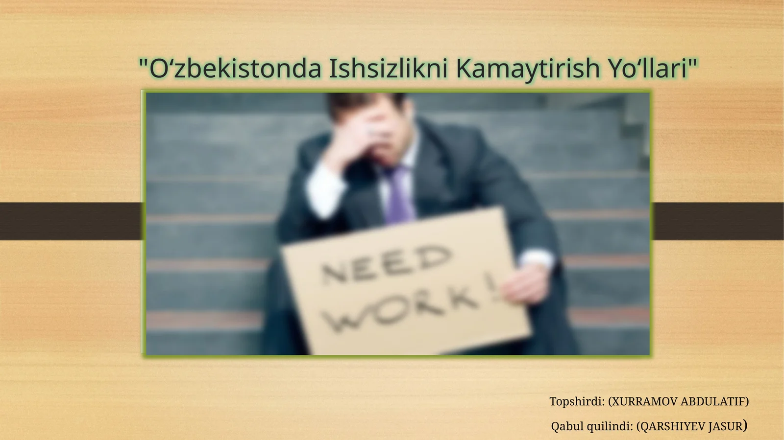 Oʻzbekistonda Ishsizlikni Kamaytirish Yoʻllari