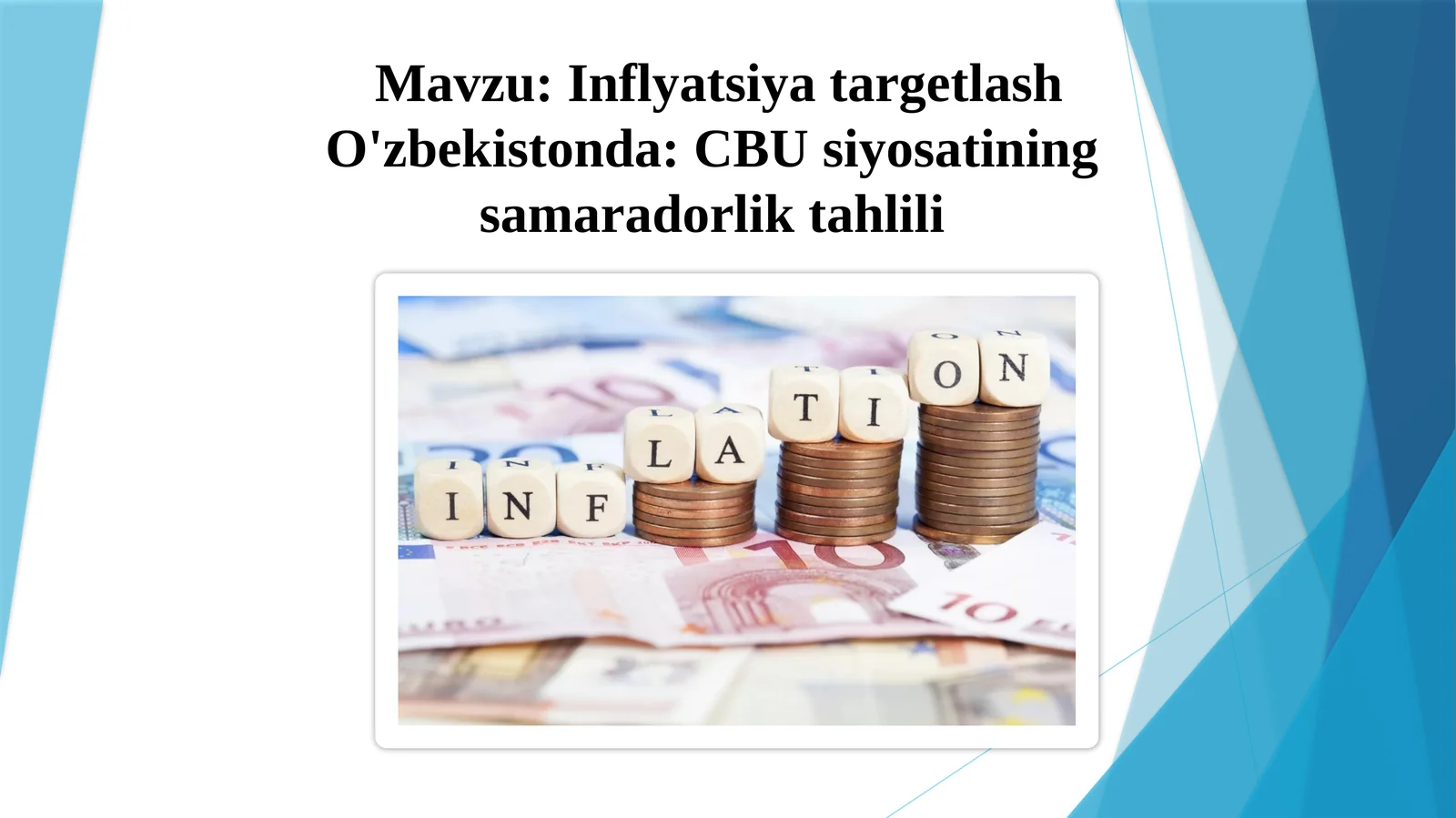 Inflyatsiya targetlash O'zbekistonda: CBU siyosatining samaradorlik tahlili
