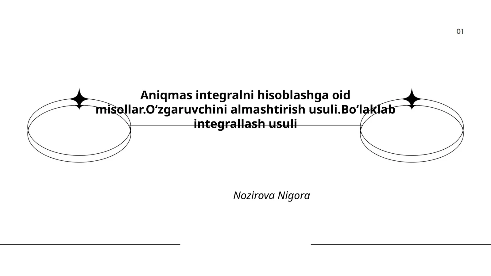 Aniqmas integralni hisoblashga oid misollar