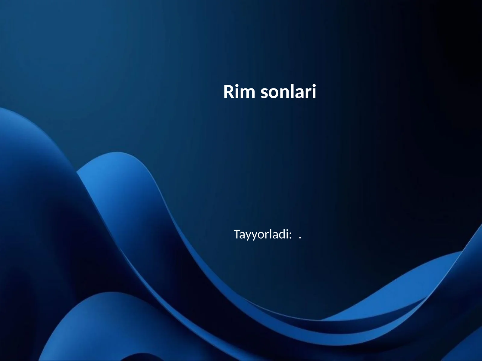 Rim sonlari