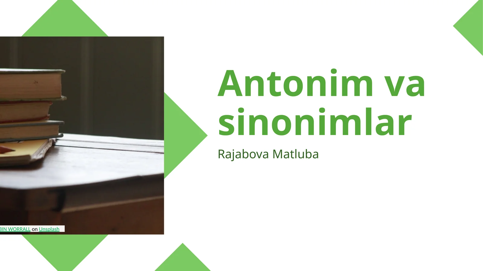 antonim va sinonimlar