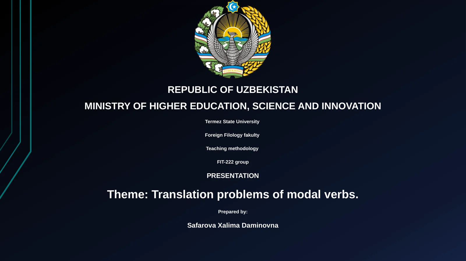 Translation problems of modal verbs