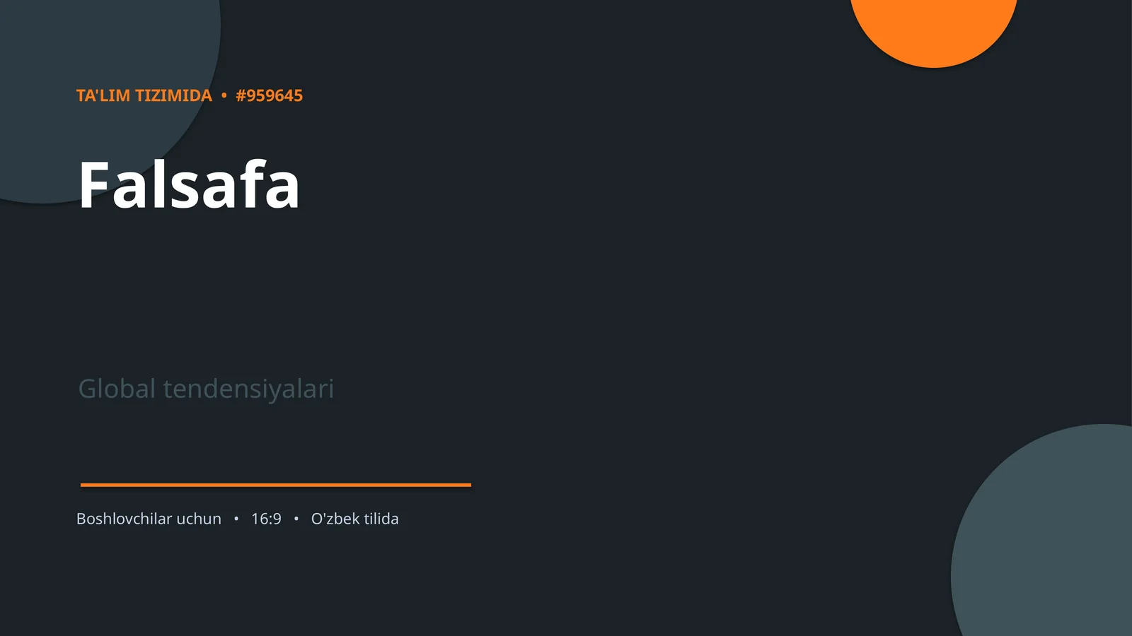 Global tendensiyalari