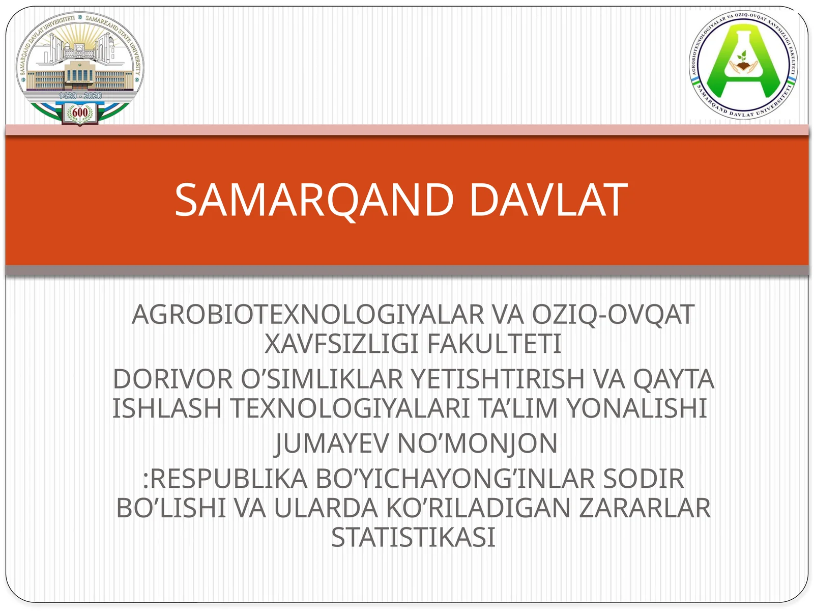 JUMAYEV NO’MONJON:RESPUBLIKA BO’YICHAYONG’INLAR SODIR BO’LISHI VA ULARDA KO’RILADIGAN ZARARLAR STATISTIKASI