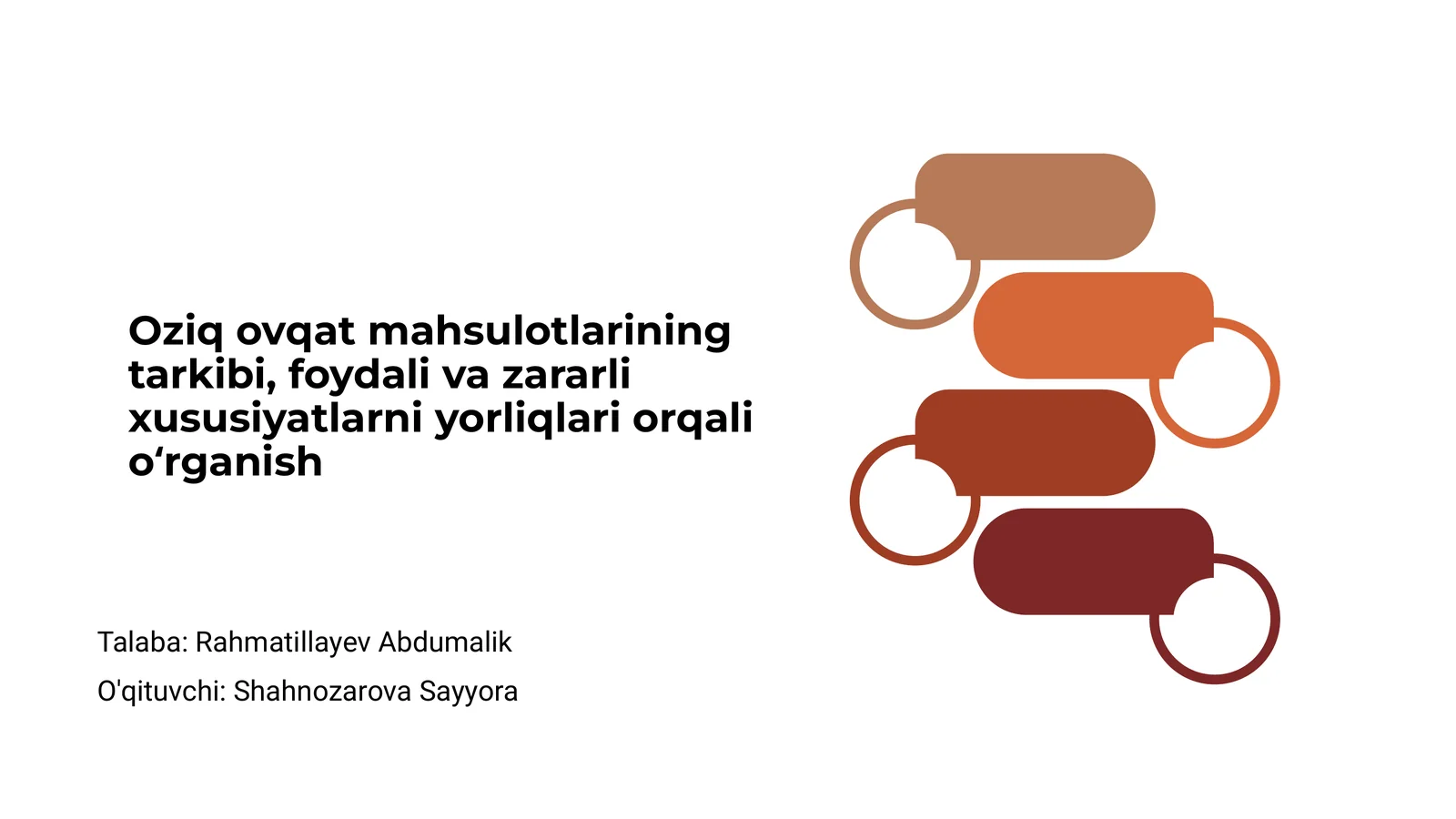 Oziq ovqat mahsulotlarining tarkibi